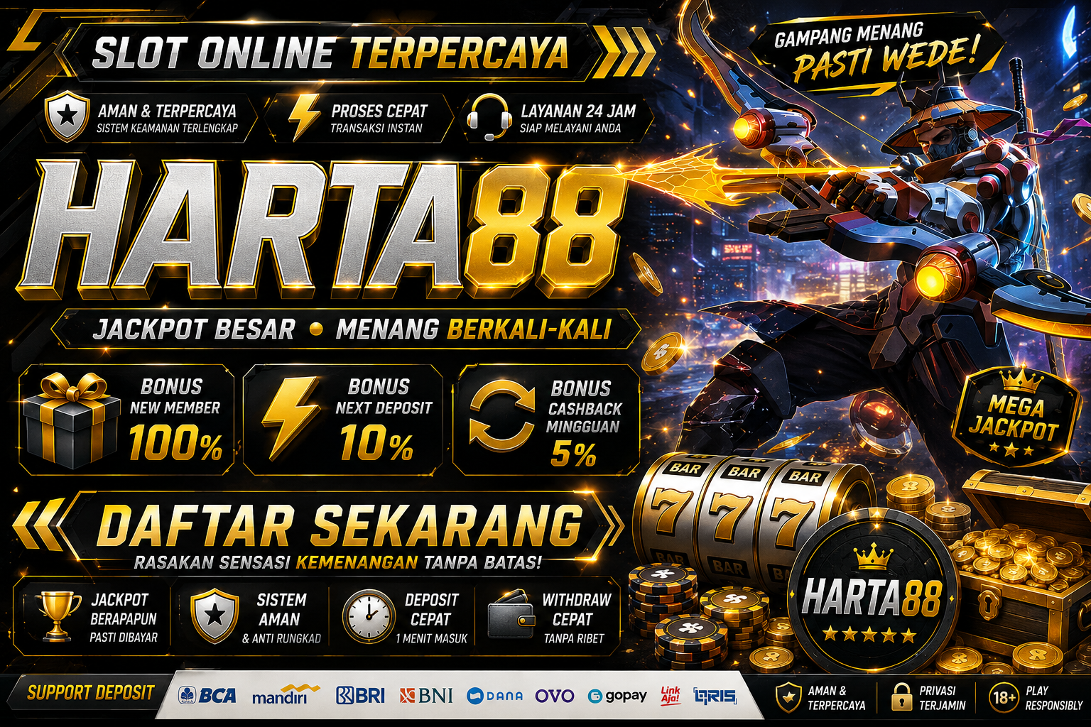HARTA88 | Website gaming online dengan deposit qris cepat & aman